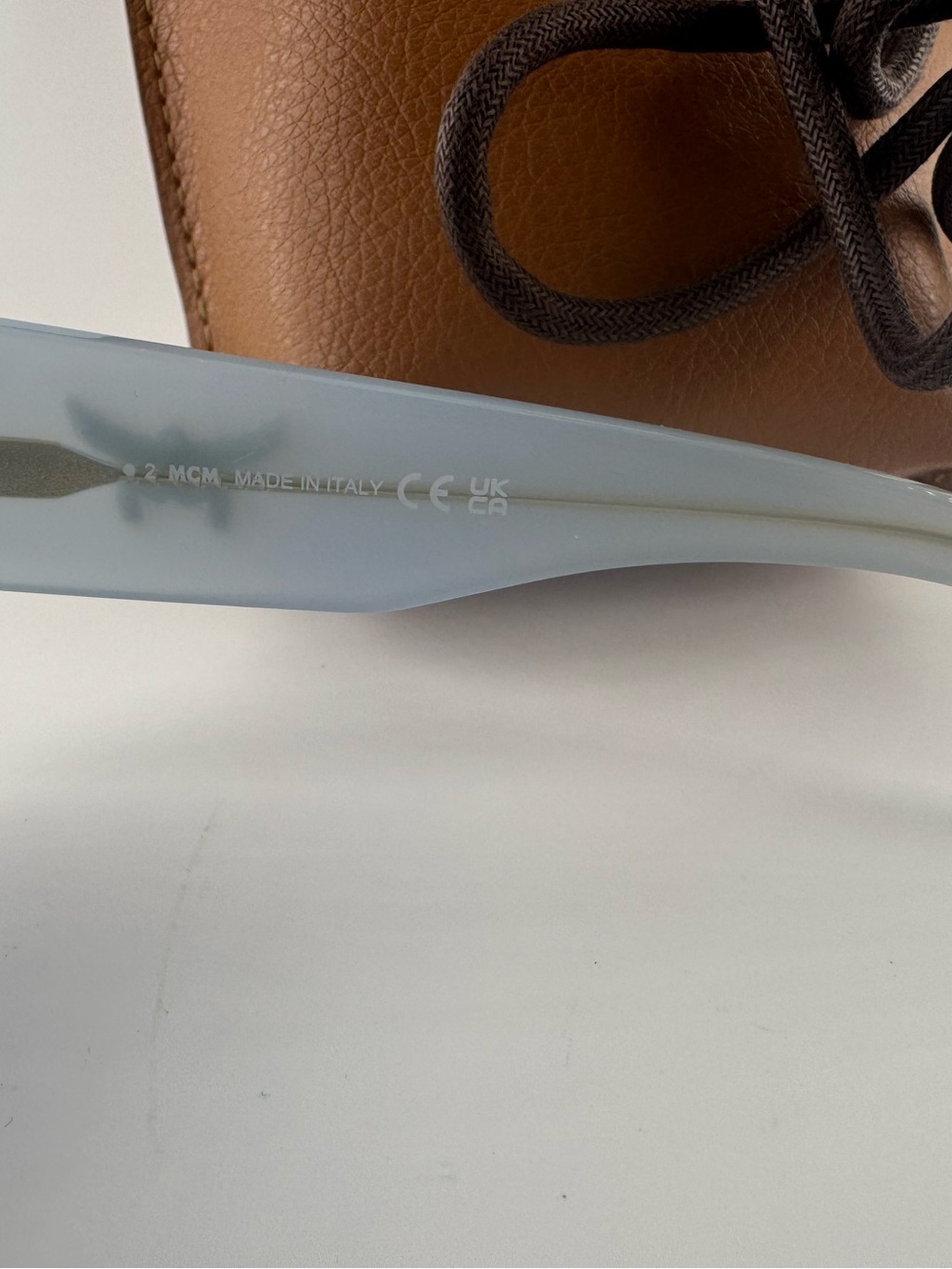 MCM Sunglasses and MCM Crossbody NWT Shiny Light Blue Smoke Authentic - Picture 5 of 9